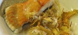 Turbot amb crema de carxofes